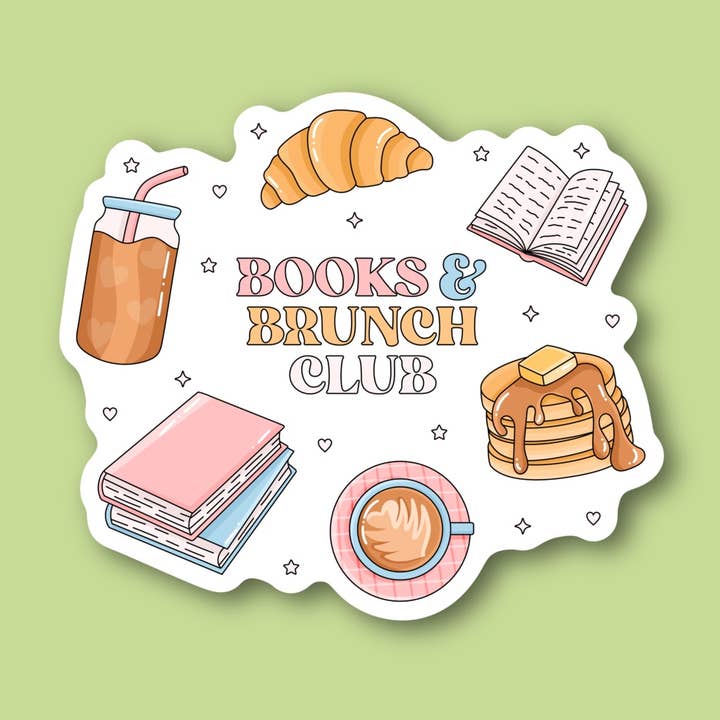 Bøger og Brunch Klub, Klistermærke for engroshandel hos Sage and Virgo