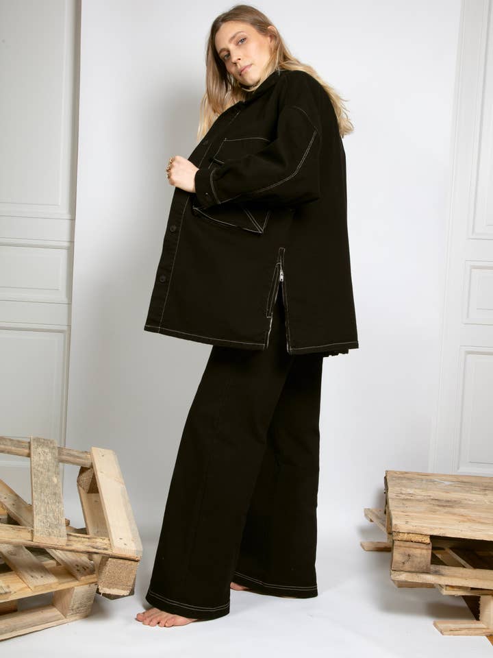 JACKIE/NEGRO para venta al por mayor de OVER&ALL