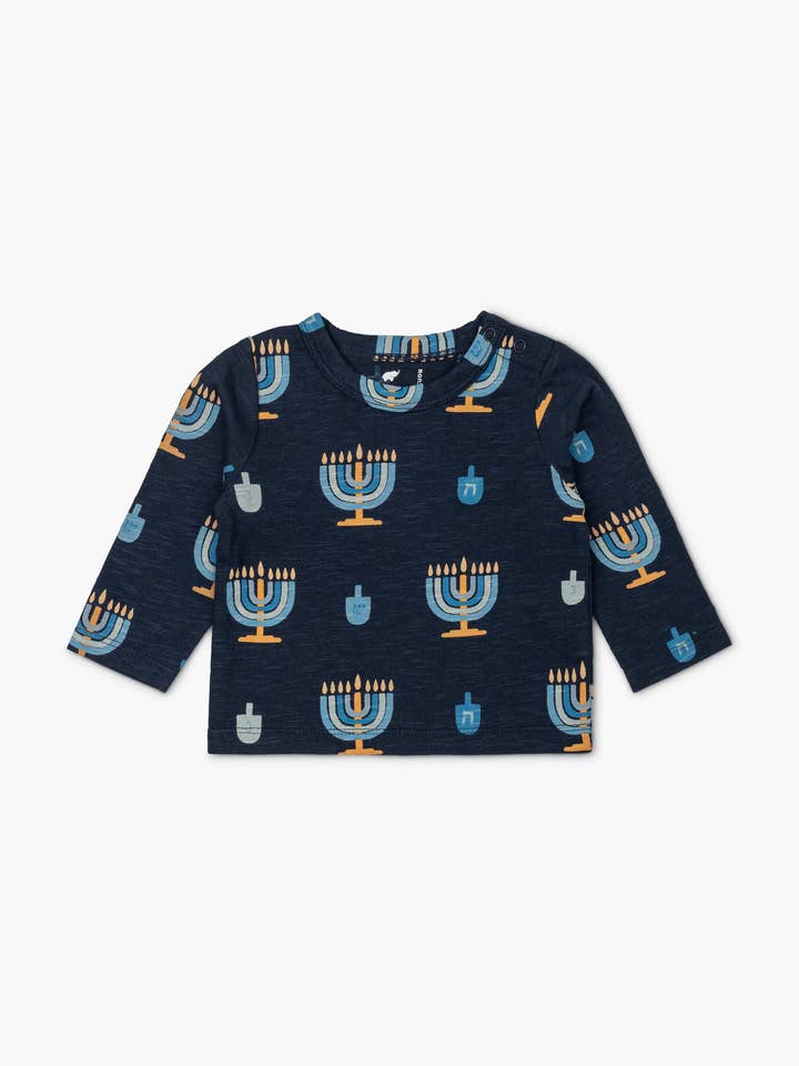 Monica + Andy - Wholesale Dress - Kids - Long Sleeve Crewneck Tee_Dreidel Dreidel