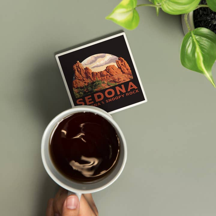 Lantern Press - Wholesale Coasters - CERAMIC COASTER Sedona, Arizona, Snoopy Rock1