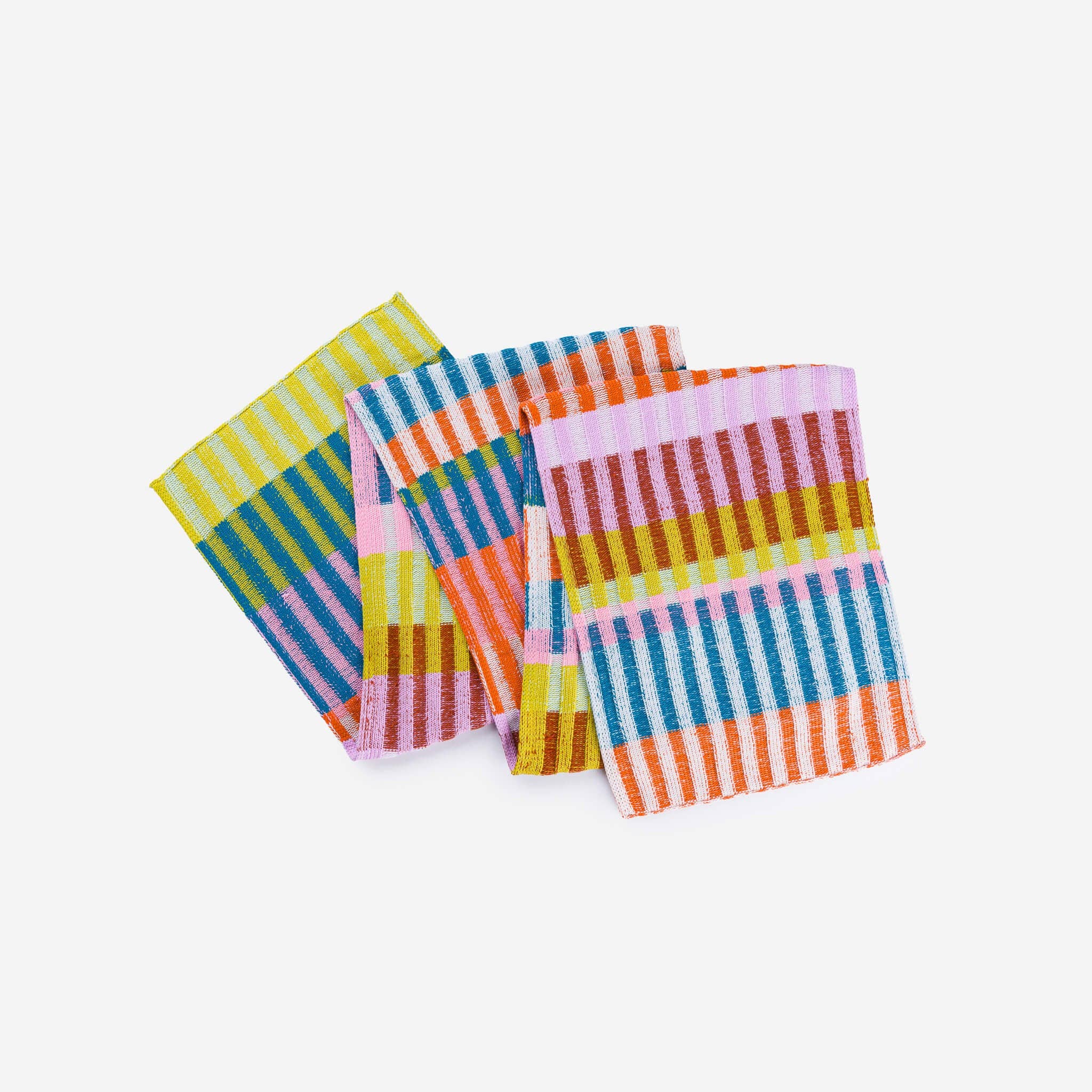 VERLOOP | knits – Cachecol - Mulher por atacado – Cachecol de malha oversized com listras trançadas bicolor2