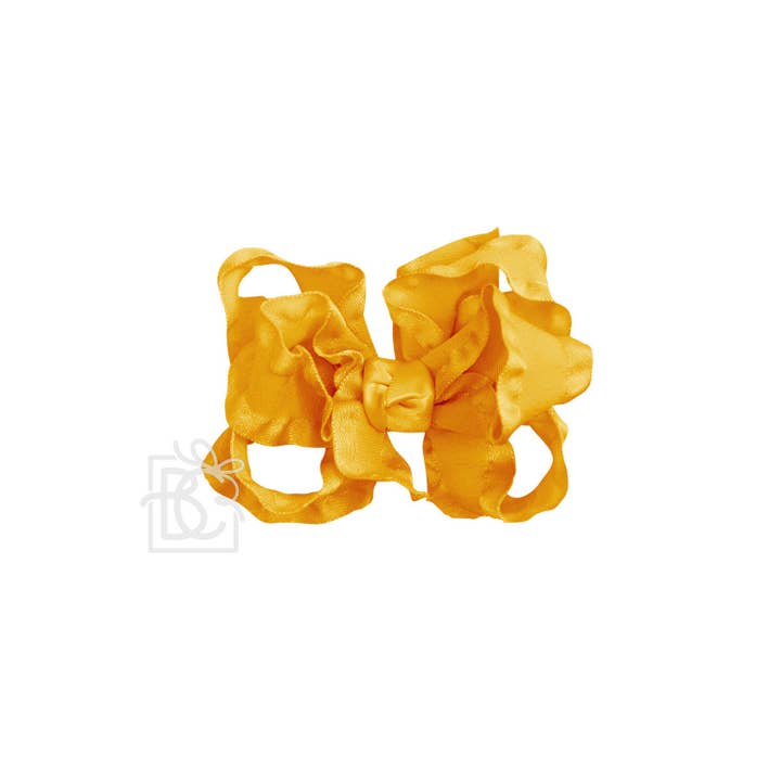 Beyond Creations, LLC - Wholesale Hair Bow - Kids - DOUBLE RUFFLE BOW ON CLIP103