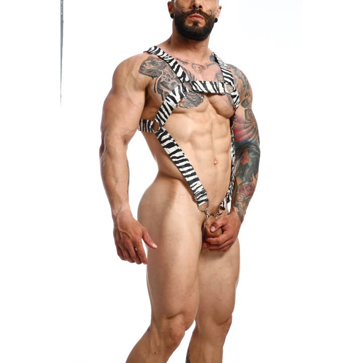 Malebasics Underwear - Wholesale Sex Toy - DNGEON Cross Cockring Harness By MOB4