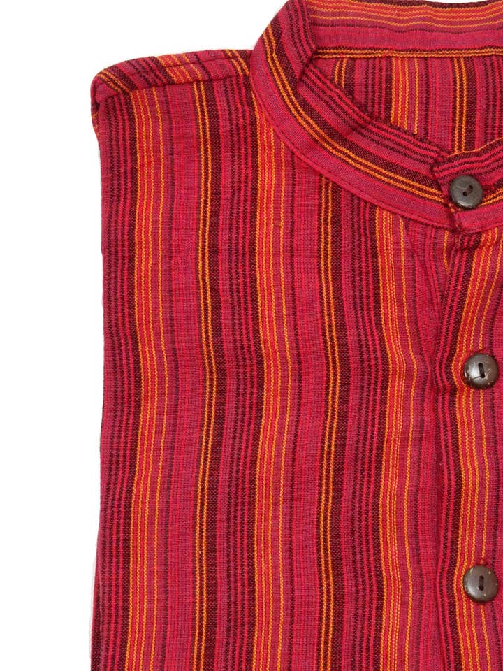 Zig Zag Asian Collection - Wholesale Button Down Shirt - Men's - Striped Cotton Kurta14