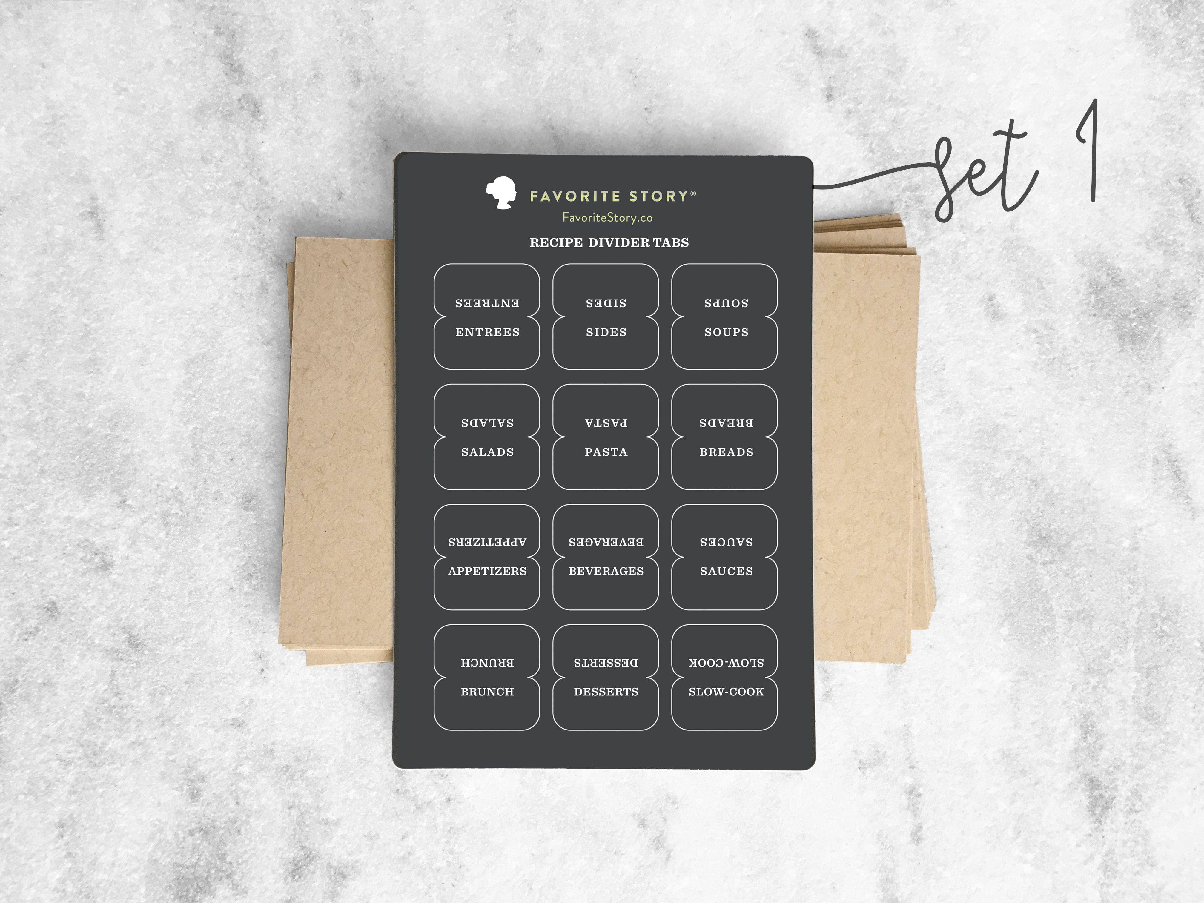 Favorite Story - Wholesale Recipe Card - Recipe Card Dividers & Tabs2