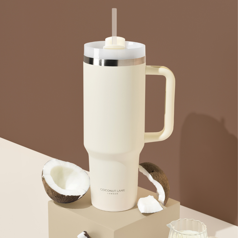 Cocopup London - Wholesale Insulated Mug/Tumbler - Milky Coconut Stainless Steel Tumbler - By Coconut Lane2