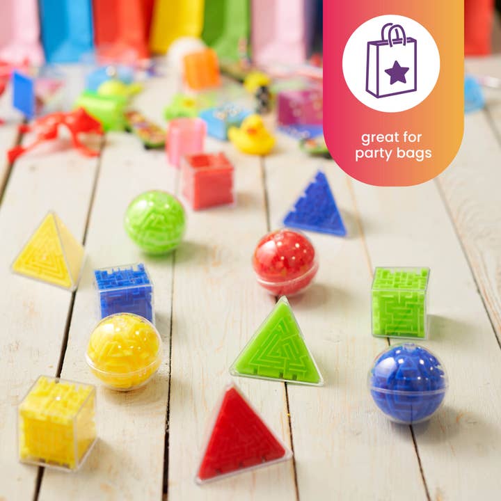 The Twiddlers – Großhandel Puzzle – Kinder – 12er Set Mini-Denkspiele: Kugel, Würfel und Pyramide5