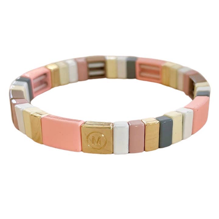 MODish Design Co - Wholesale Beaded bracelet - Peachy Keen Tile Bracelet