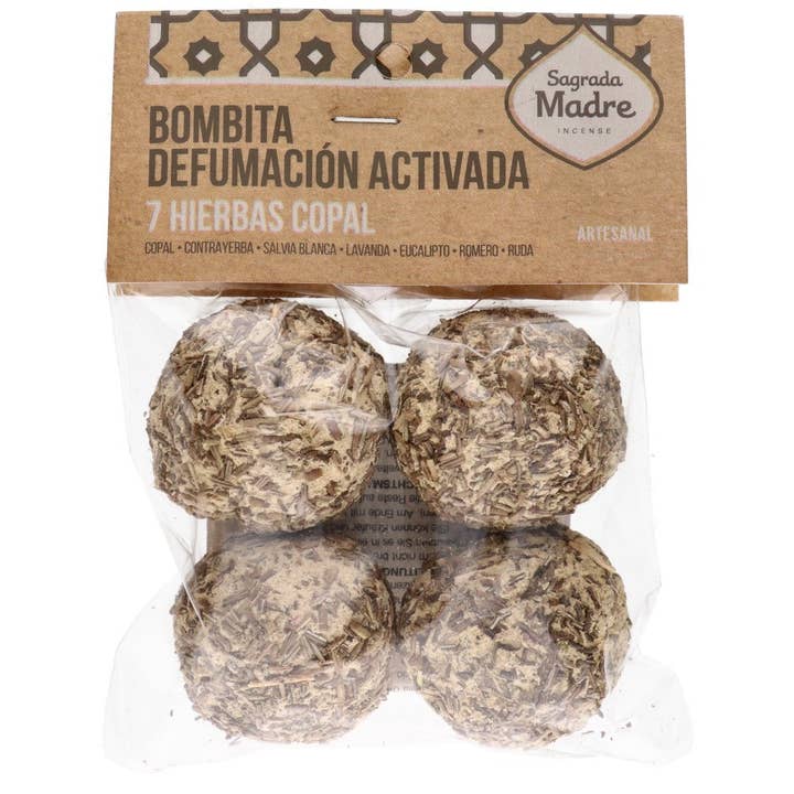 Bombita 7 Herbs Copal Bag x4 - Sagrada Madre Incense for wholesale by Vives de la Cortada S.L