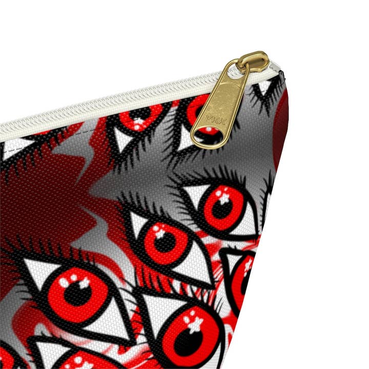 Pochettes yeux de cirque rouges et noirs et blancs pour la vente par Le Fae Rouge