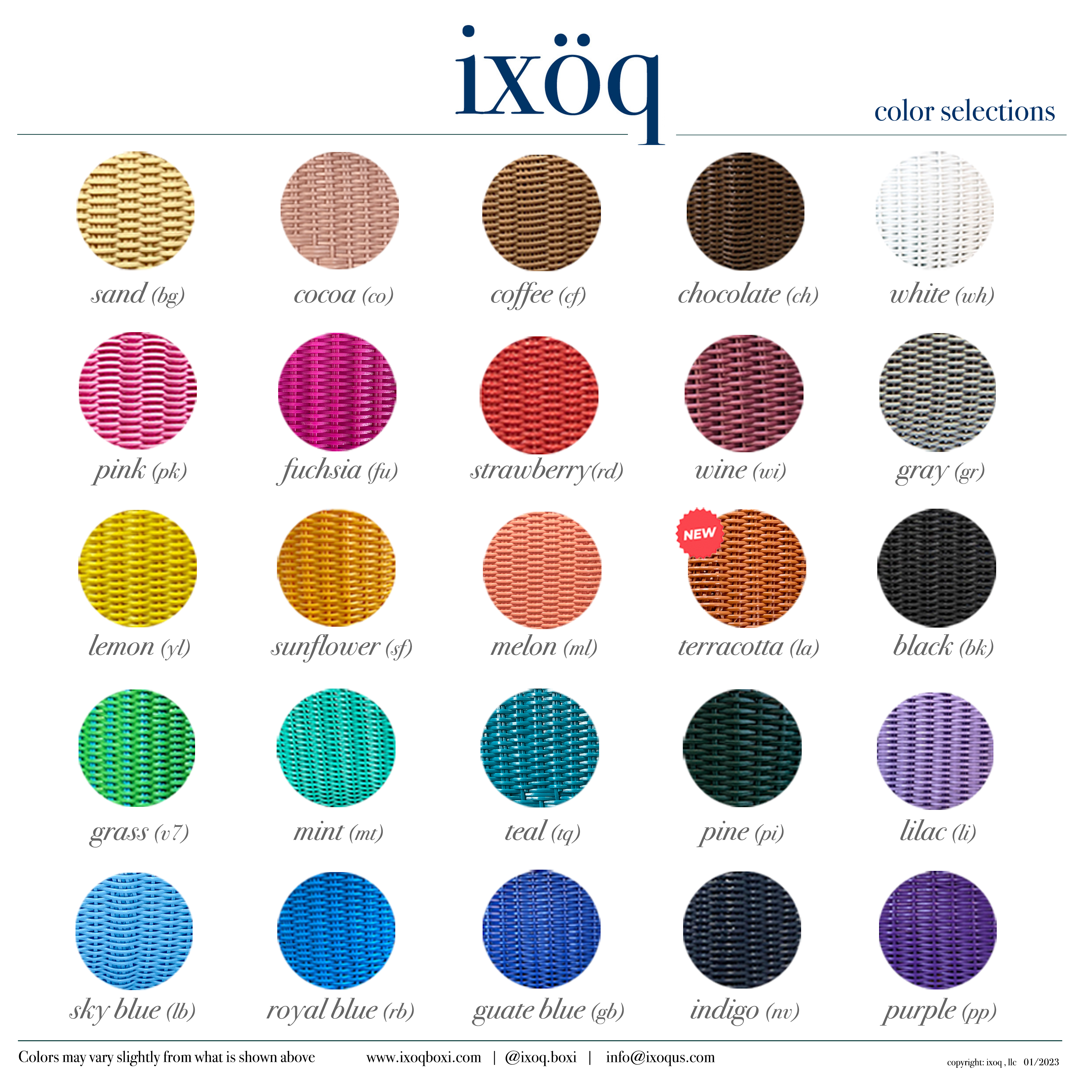 ixöq - Wholesale Basket - Catch-All Lidded Round Containers   - Set Of 3 - 3 Different Colors1