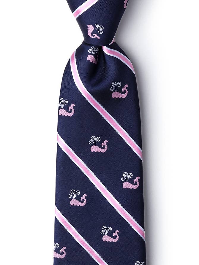 Cravatta Whales by Wild Ties - Microfibra blu navy per la vendita all'ingrosso da parte di Wild Ties