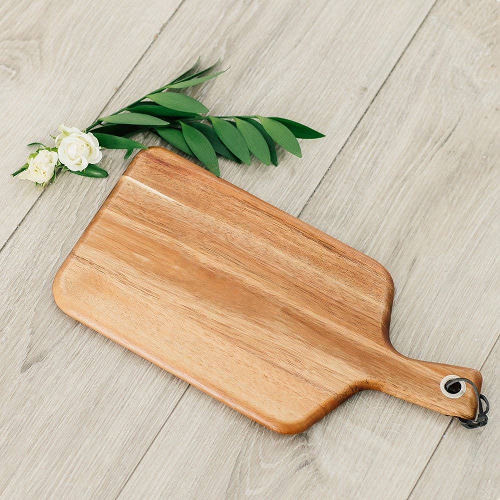 Weddingstar Inc. - Wholesale Cutting Board - Wooden Paddle Cutting & Serving Board With Handle1
