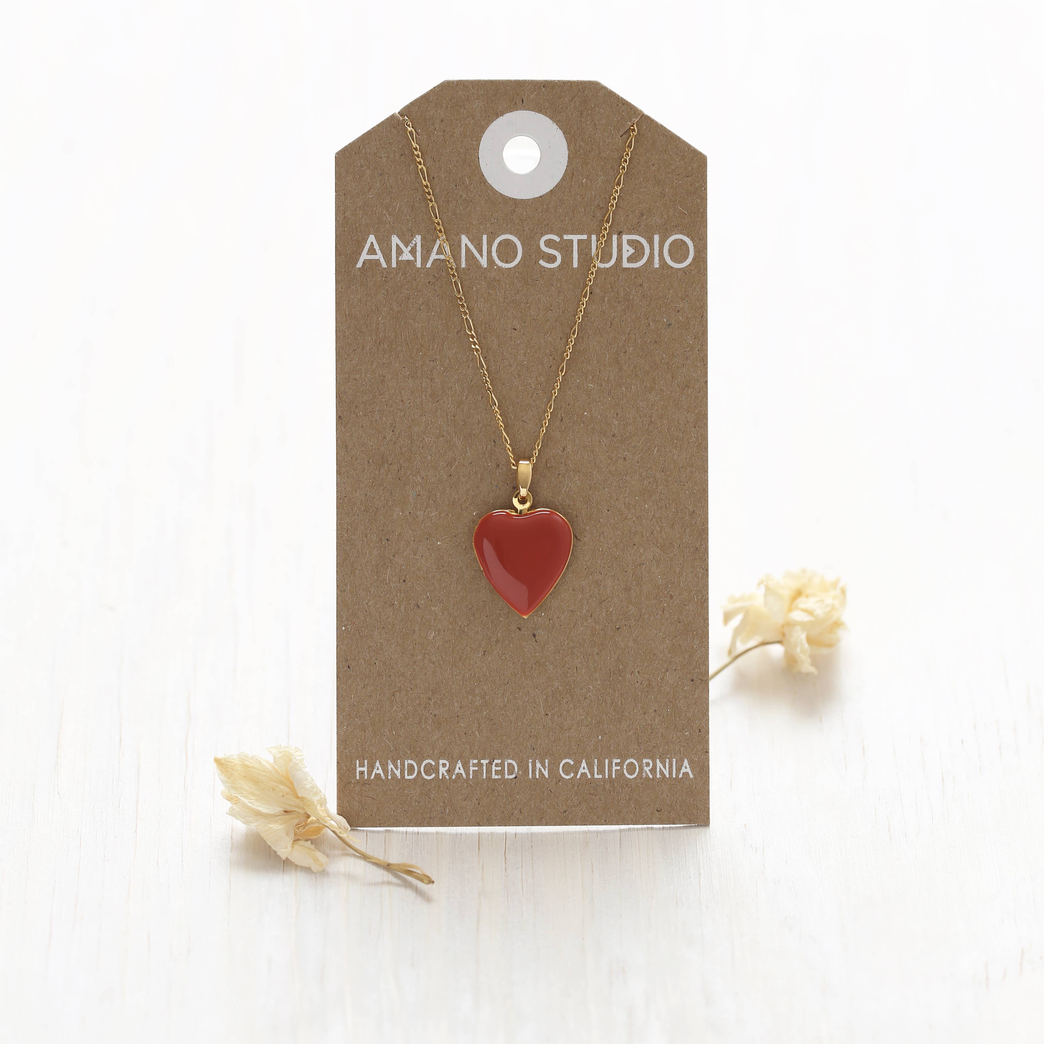 Amano Studio - Wholesale Locket Necklace - Large Enamel Heart Locket7
