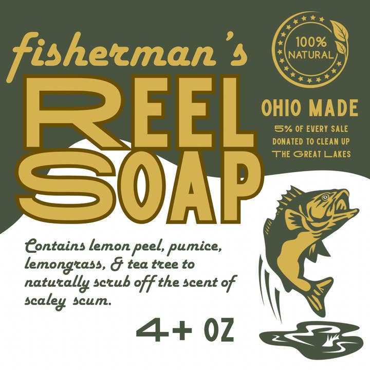 The Ash House Soap Studio - Wholesale Bar Soap - Reel Soap Fisherman’s Scrub Bar1