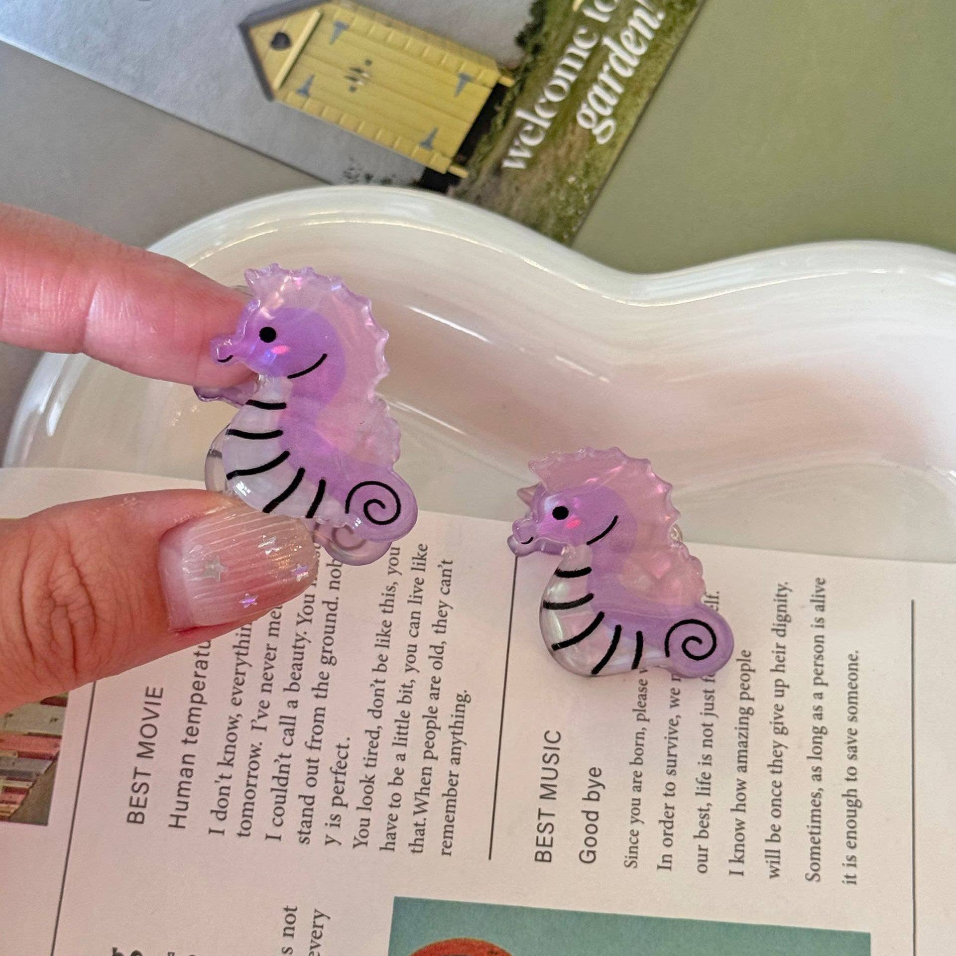 SoapElenGlen - Wholesale Hair Clip - Women's - Marine Animal Series Acrylic Mini Hair Claw Clip6