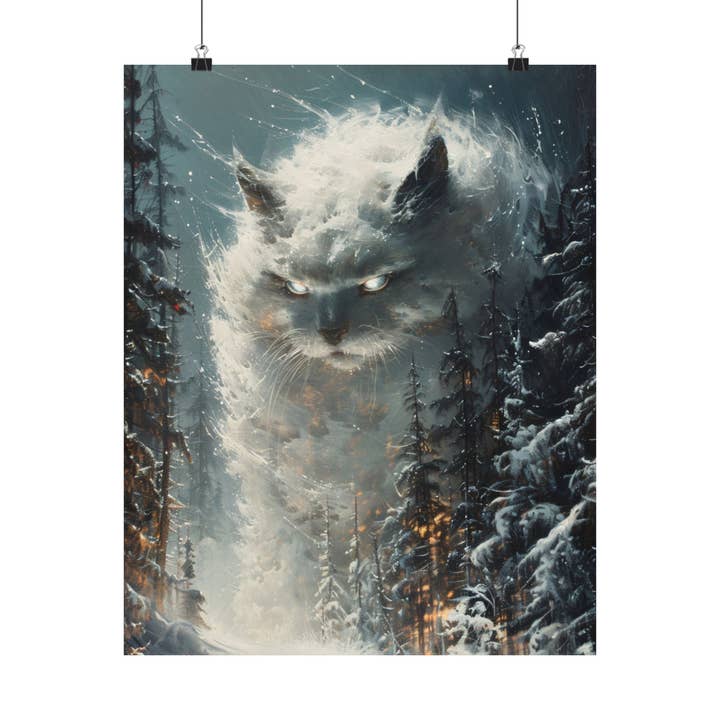 Ye Curiosity Shoppe - Wholesale Art Print - Yule Cat Jólaköttur Art Print2