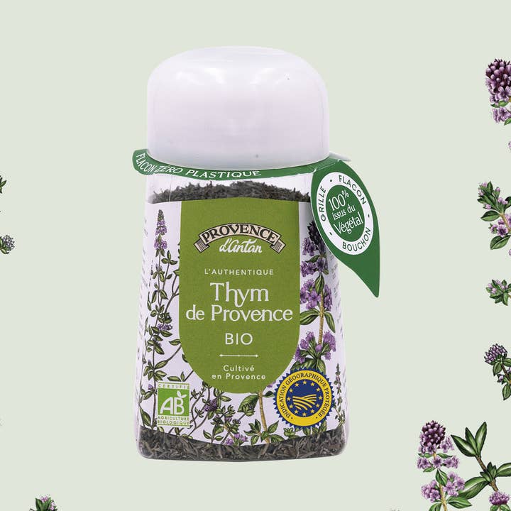 Organic Provence Thyme PGI* - 40g Plant-Based PLA Pot for wholesale by PROVENCE D'ANTAN