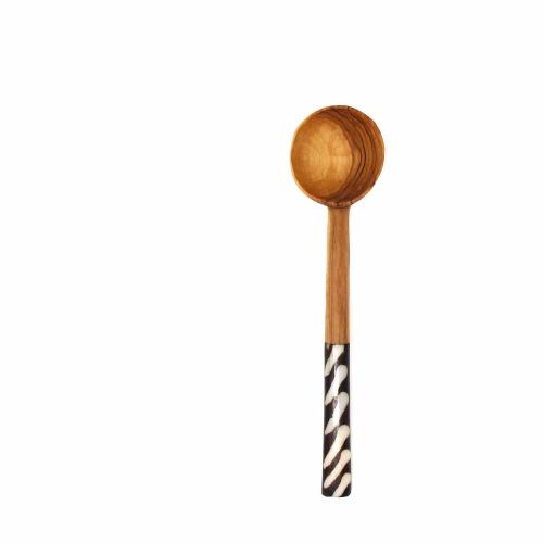 Global Crafts - Wholesale Kitchen Spoon - Olive Wood Coffee Scoop With Batik Handle4