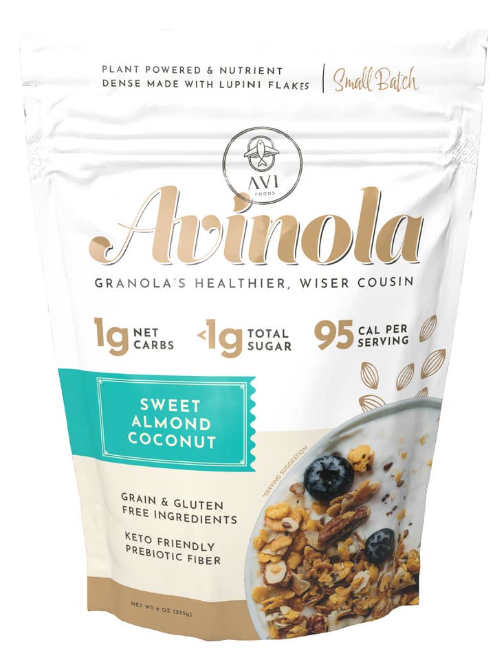 Granola aux amandes douces à la noix de coco Avinola pour la vente par AVI FOODS