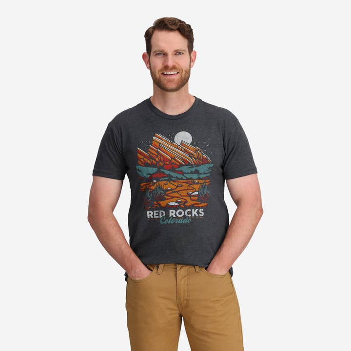 YoColorado - Wholesale Screen Printed T-Shirt - Men's - T-Shirt - Unisex Red Rocks Colorado