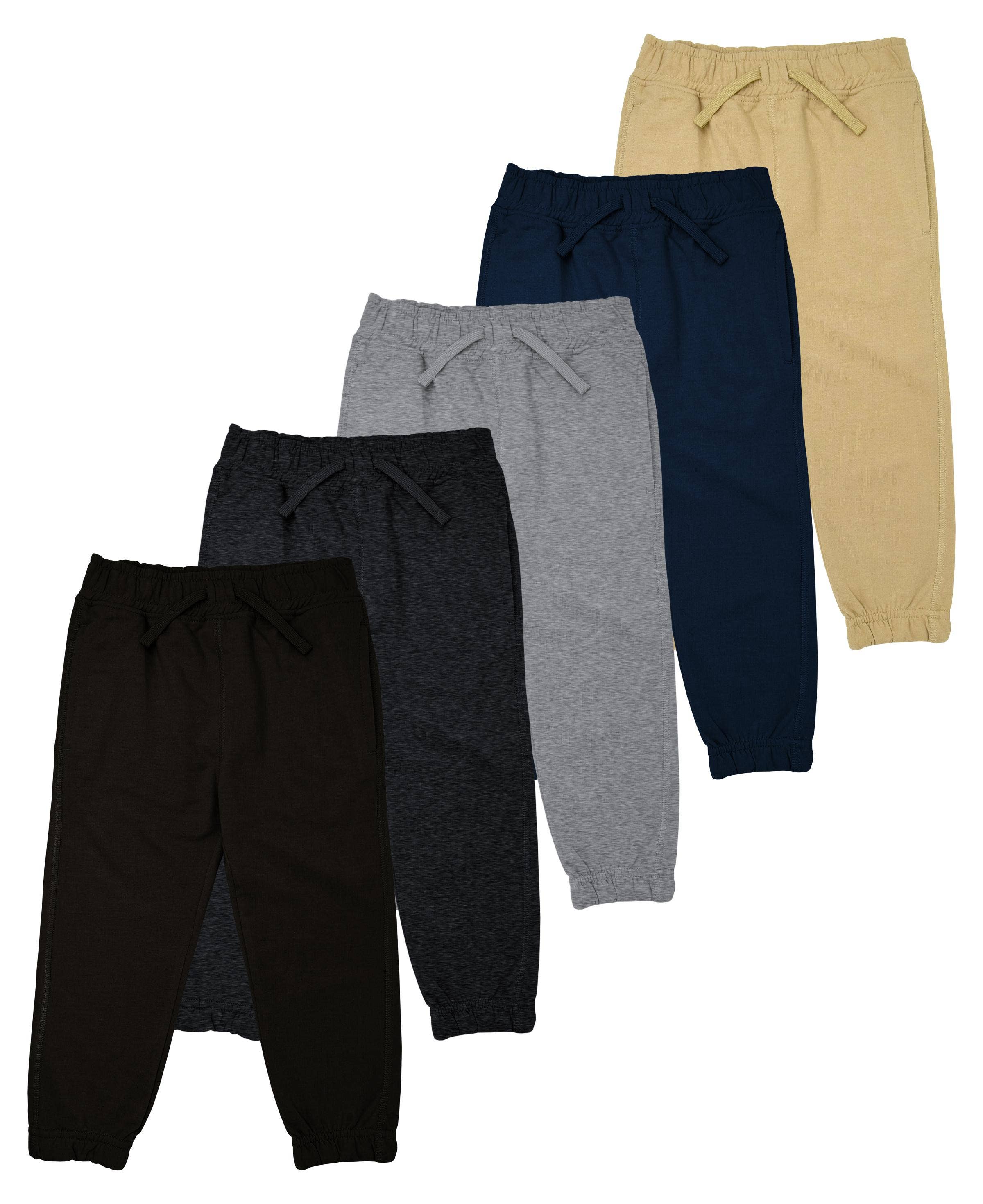 I-Wear Brands - Wholesale Athletic Sweatpants/Joggers - Kids - 5 Pack Toddler's French Terry Jogger Pants With Pockets