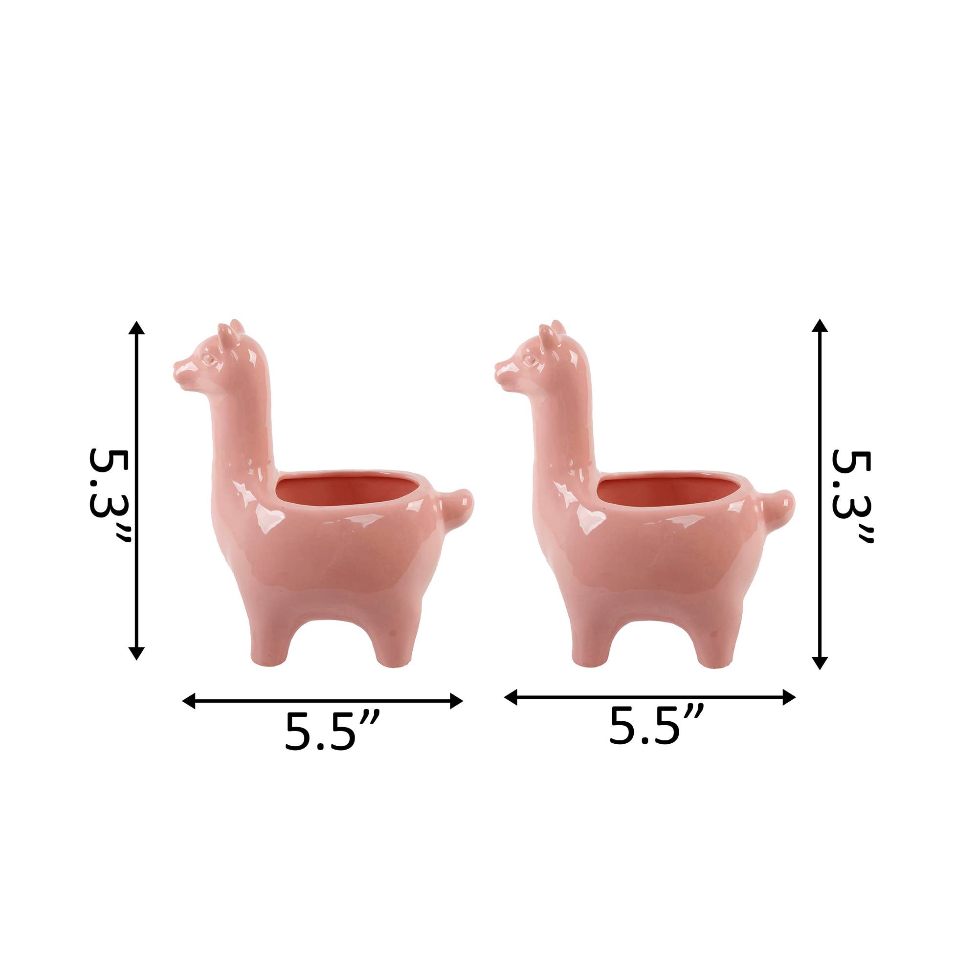Flora Bunda Inc - Wholesale Plant Pot - Pink Ceramic Llama Plant Pot - Set of 22