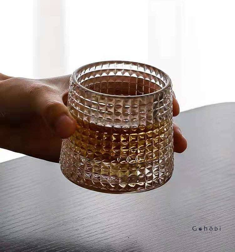 Gohobi （We cover U.S. import duties） – wholesale Cocktail/liquor glass – Gohobi Handmade Rotating Glass Tumbler –  Glass for Bar & Home2