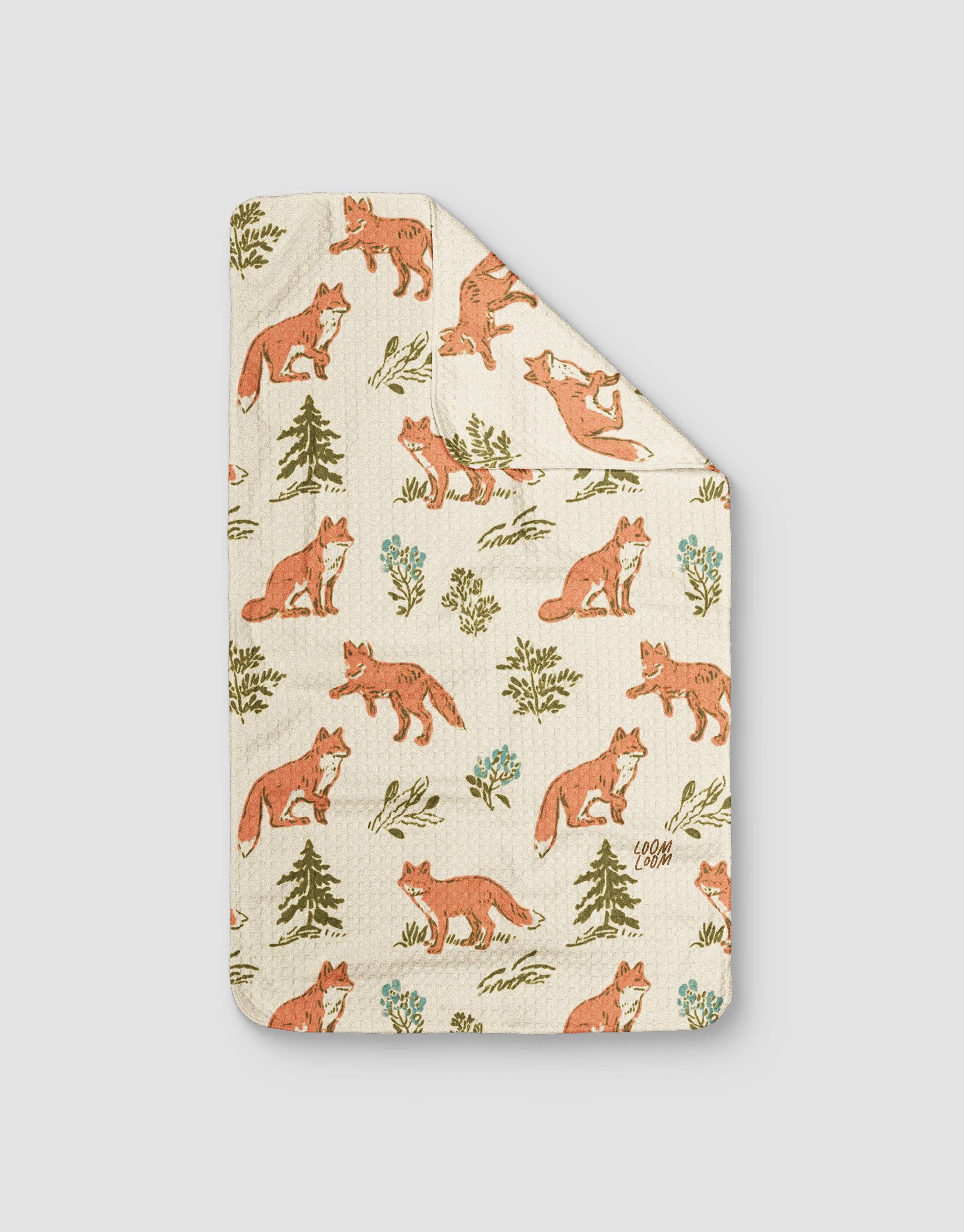 Loom Loom - Wholesale Tea Towel - Cute Foxes0