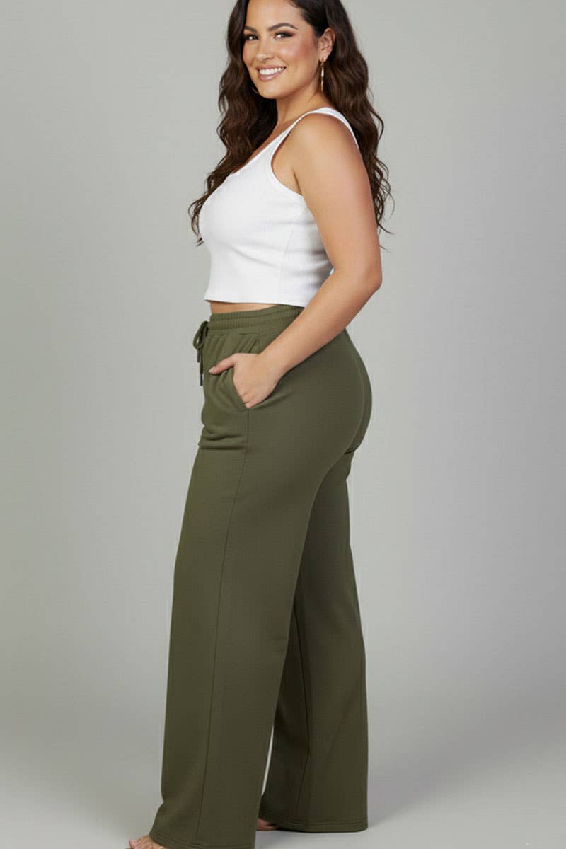 CAPELLA APPAREL - Vente Pantalon d'intérieur/de jogging – femme - Pantalon de survêtement à poche inclinée à cordon de serrage de grande taille10