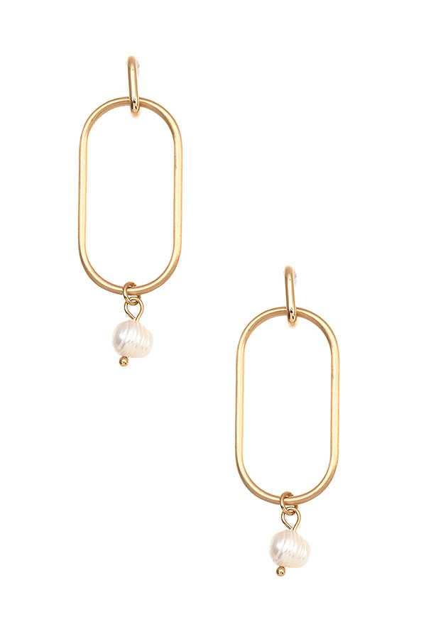 anbfashion - Wholesale Dangle Earrings - OVAL DROP LINK DANGLE EARRING 6310