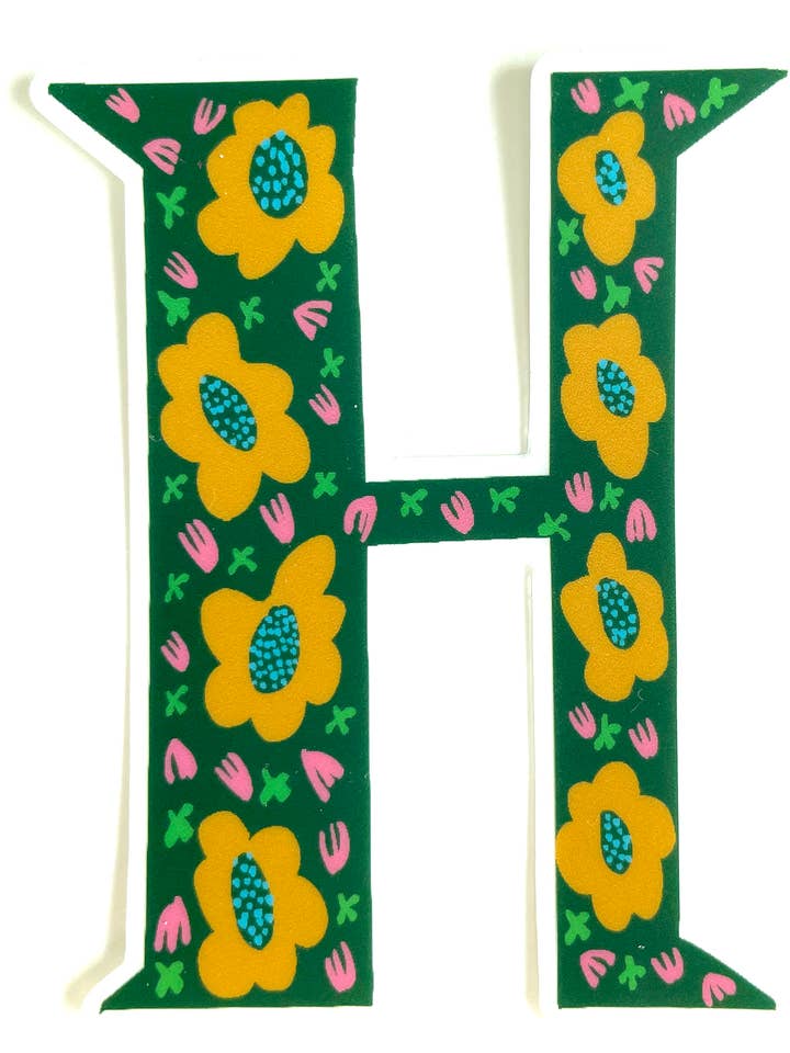 Alphabet H sticker for wholesale by LadooLadoo
