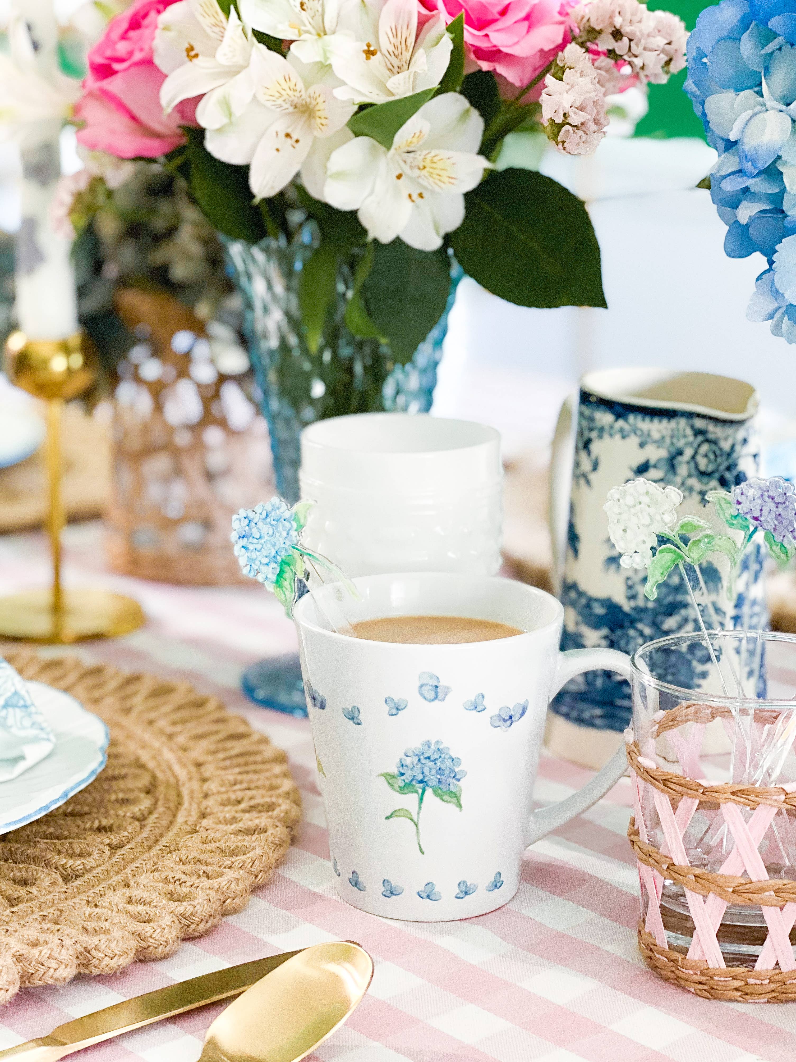 Simply Jessica Marie - Wholesale Drink Stirrer - Hydrangea Watercolor Acrylic Stir Sticks7