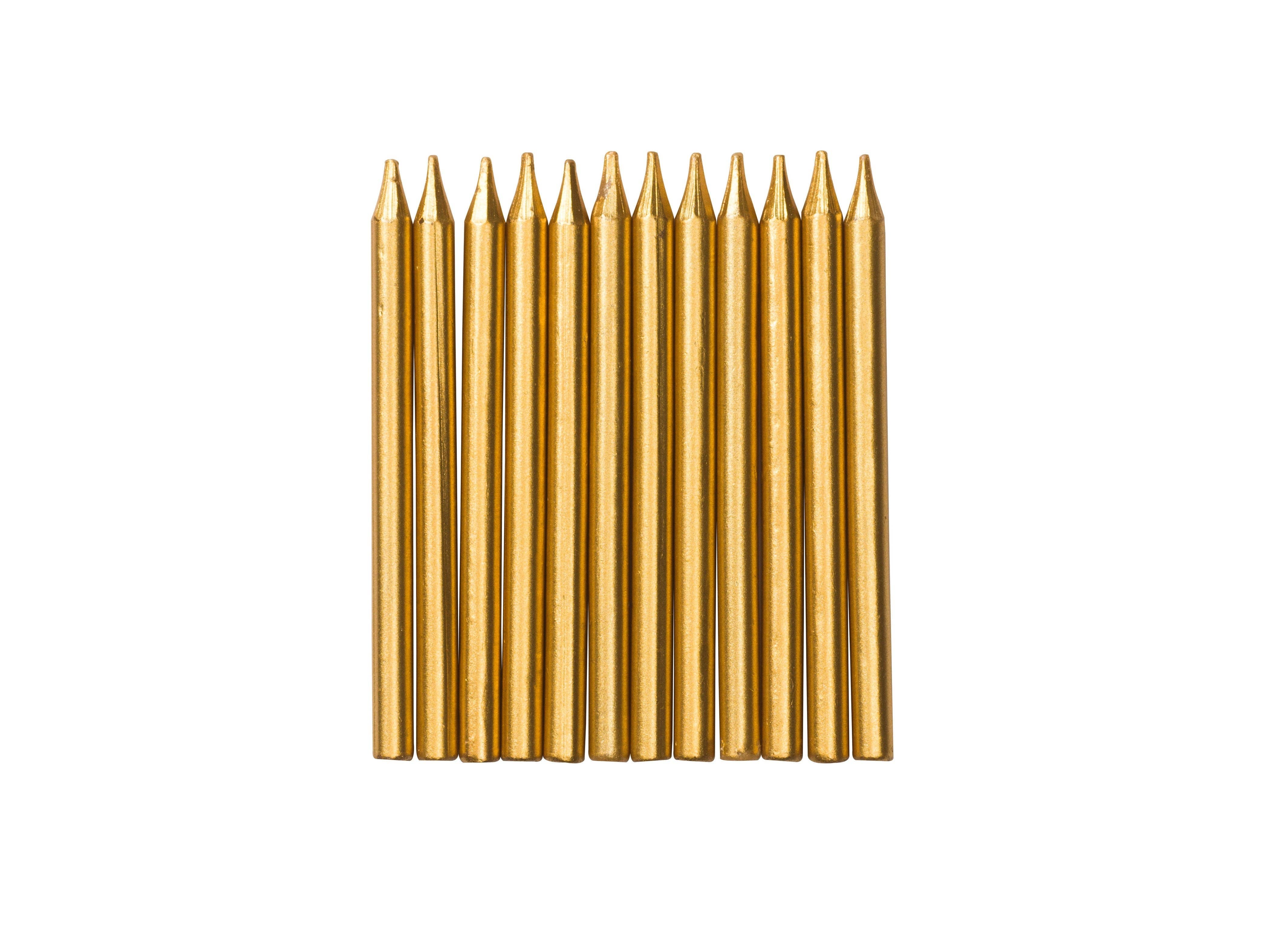 Designhouse95 - Wholesale Cake Candle - Cake candle 7,5x0,5cm, 12pcs, gold