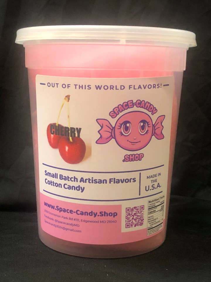 Barquette Cherry Classic Cotton Candy de 32 oz pour la vente par Space-Candy.Shop