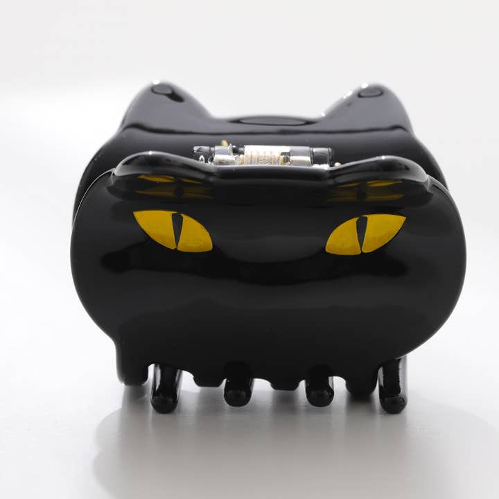 Adorro - Wholesale Hair Clip - Women's - Black Cat Face Claw Clip2