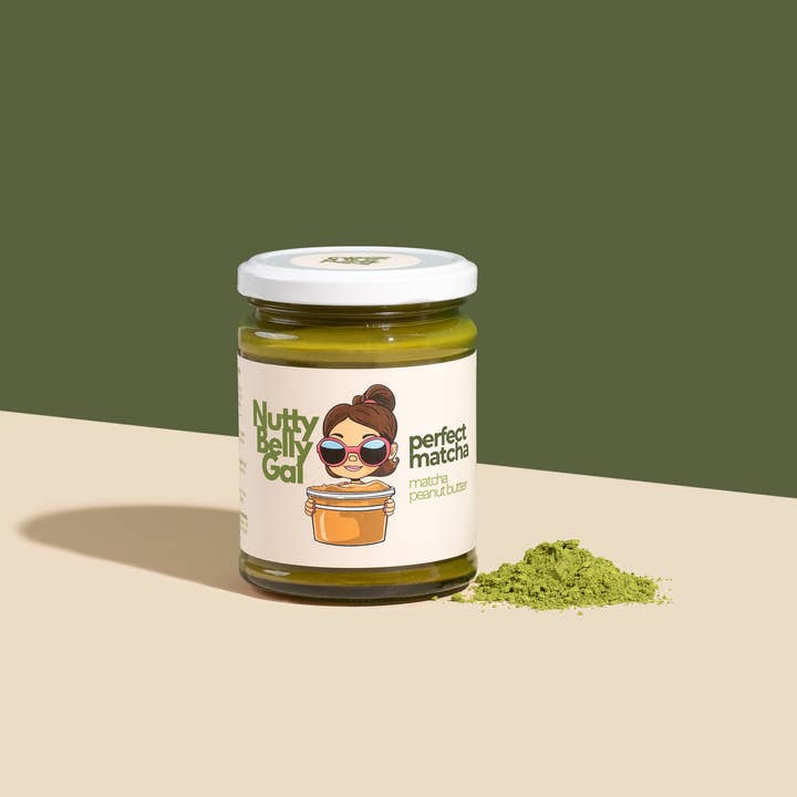 Nutty Belly Gal – wholesale Nut butter – Perfect Matcha: Matcha Peanut Butter2