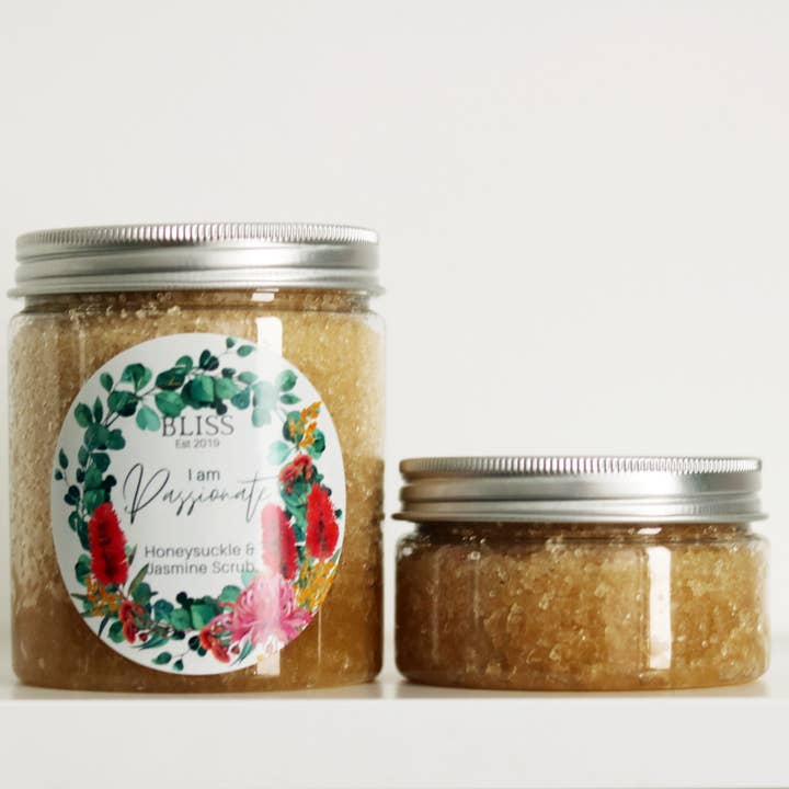 BLISS by Waddell & Co – Esfoliante corporal por atacado – Esfoliante de Açúcar Madressilva e Jasmim - I am Passionate2