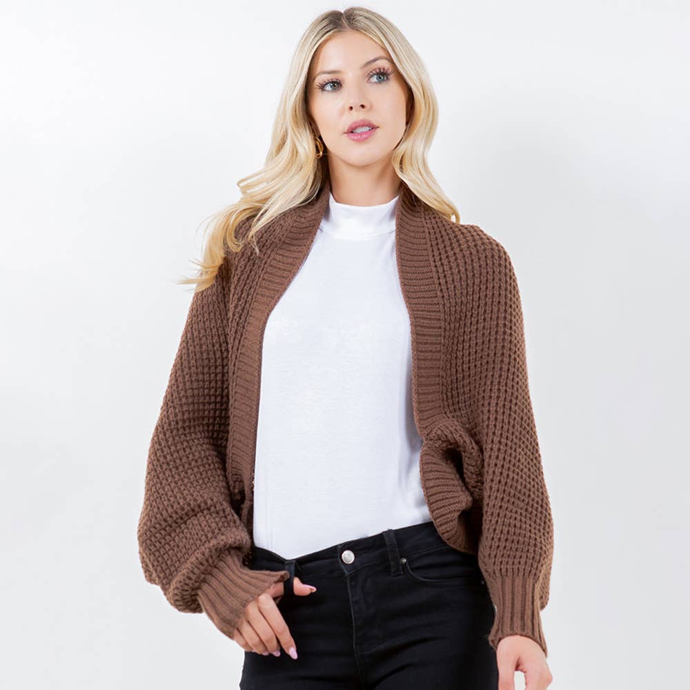 Sensibling Corp. – Engroshandel Cardigan - Dame – Hyggelig åben front strik sjal12
