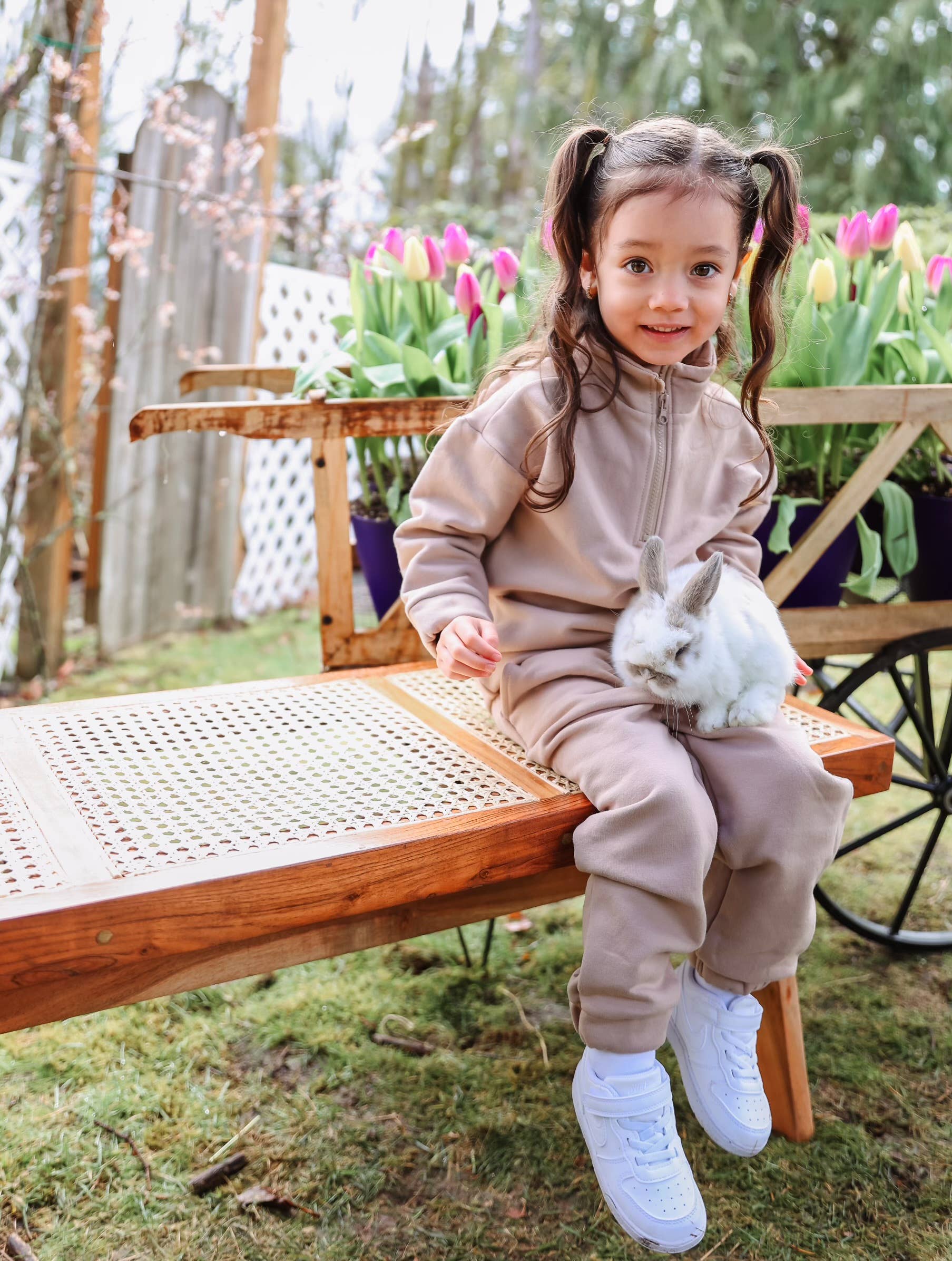 Fleece Sweatsuit Set in Taupe for wholesale on Faire1