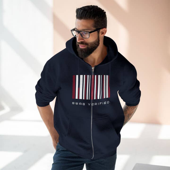 Ohhh So Swag - Wholesale Hoodie - Unisex - Swag Verified. Barcode Unisex Premium Full Zip Hoodie | US8