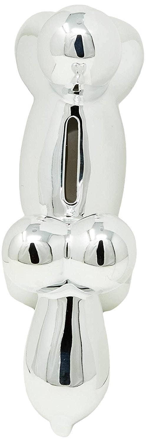 Interior Illusions Plus – wholesale Money/piggy bank – Silver Mini Ceramic Dog Piggy Bank - 7.5" tall3