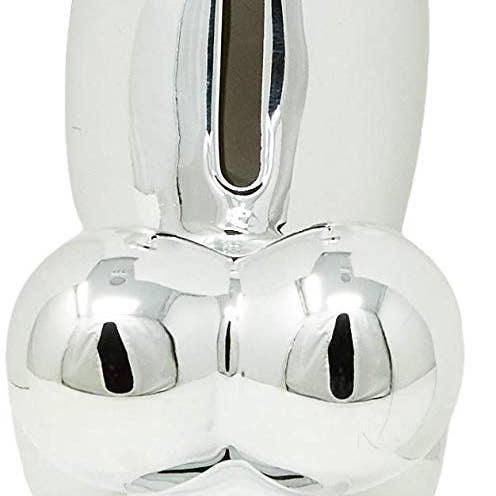 Interior Illusions Plus – wholesale Money/piggy bank – Silver Mini Ceramic Dog Piggy Bank - 7.5" tall3