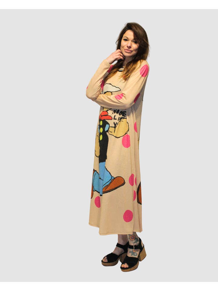 BanBat – wholesale Klänning - Dam – Popeye tryckt lång klänning - REF: 239323