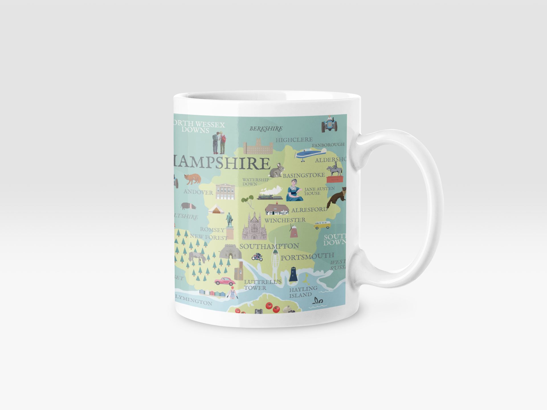 Betty Boyns Designs – wholesale Coffee mug – ILLUSTRATED MAP MUGS21