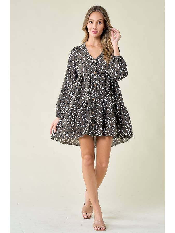 lovely melody - Wholesale Dress - Women's - LMD5447-Before sunrise animal print dress-A8
