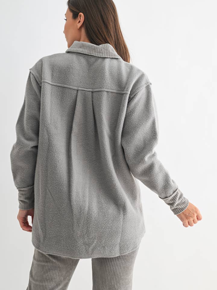 Mono B - Wholesale Shirt Jacket/Shacket - Women's - TerrainMix Corduroy & Fleece Shacket6