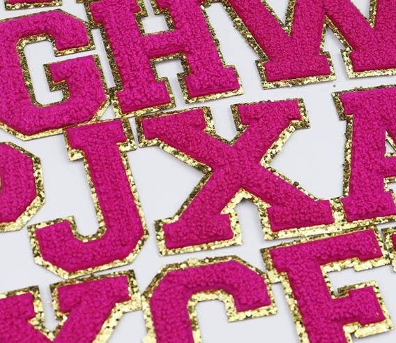 Dilworth Road - Wholesale Patch - Chenille Letter Patch Iron-On in Magenta1