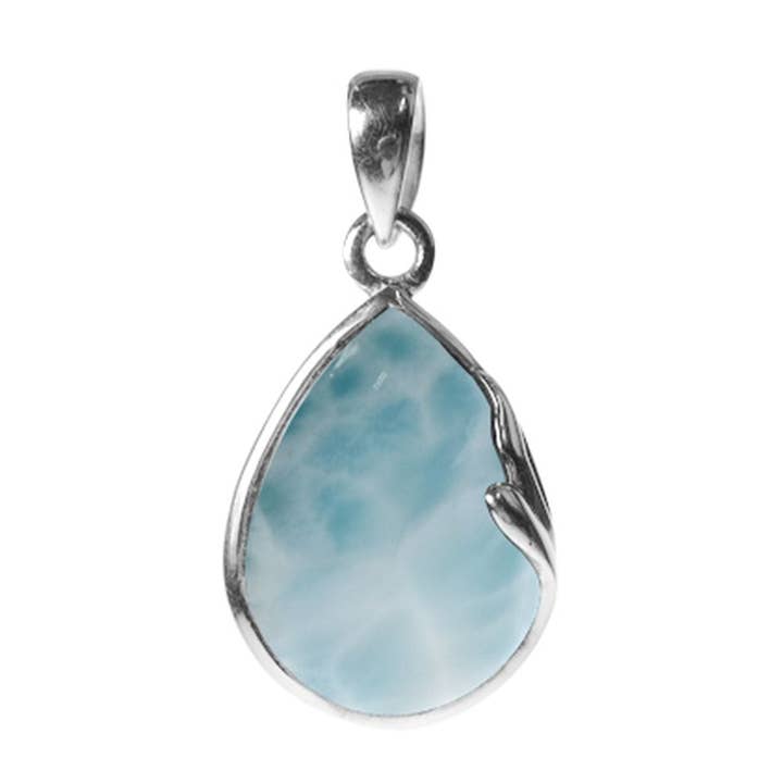 Lola tårdroppe larimar virvelhänge för wholesale av Kali Ma Designs - Sterling Silver Jewellery