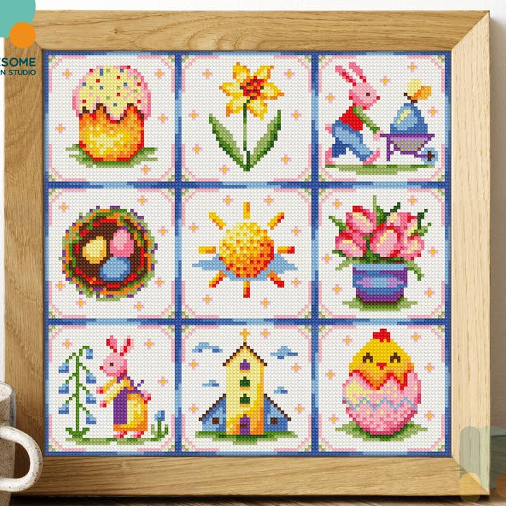DS1451-120x120 Easter Day Spring, Diamond Painting Kit for wholesale by Awesome Pattern Studio